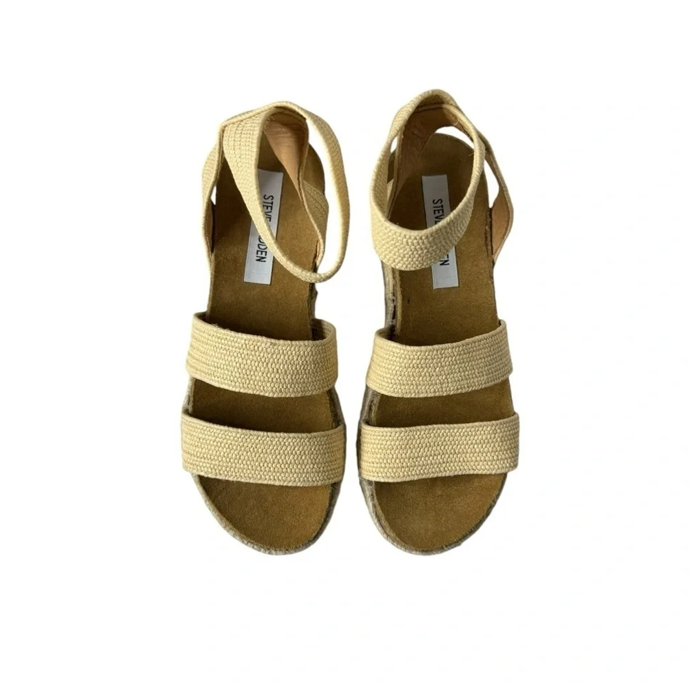 Steve Madden Kimmie Espadrille in Natural Raffia 7